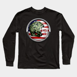 American Football Pixel War Long Sleeve T-Shirt